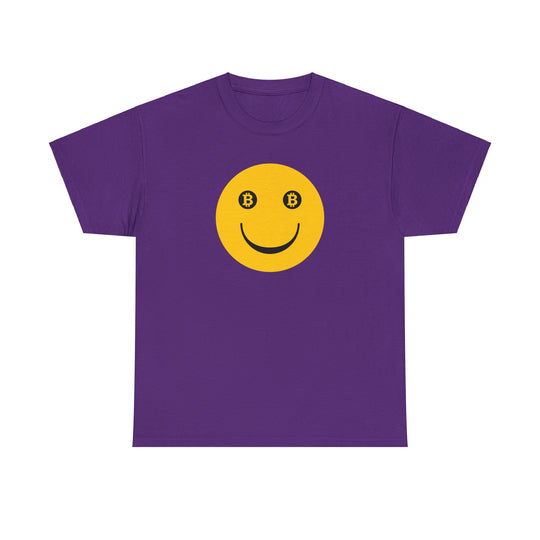 Bitcoin Smiley Face Unisex Heavy Cotton Tee