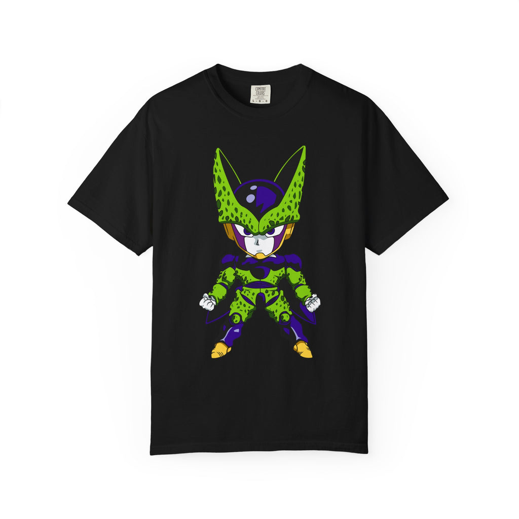 Anime Villain Graphic T-Shirt — Retro Green Character Design