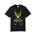 Anime Villain Graphic T-Shirt — Retro Green Character Design