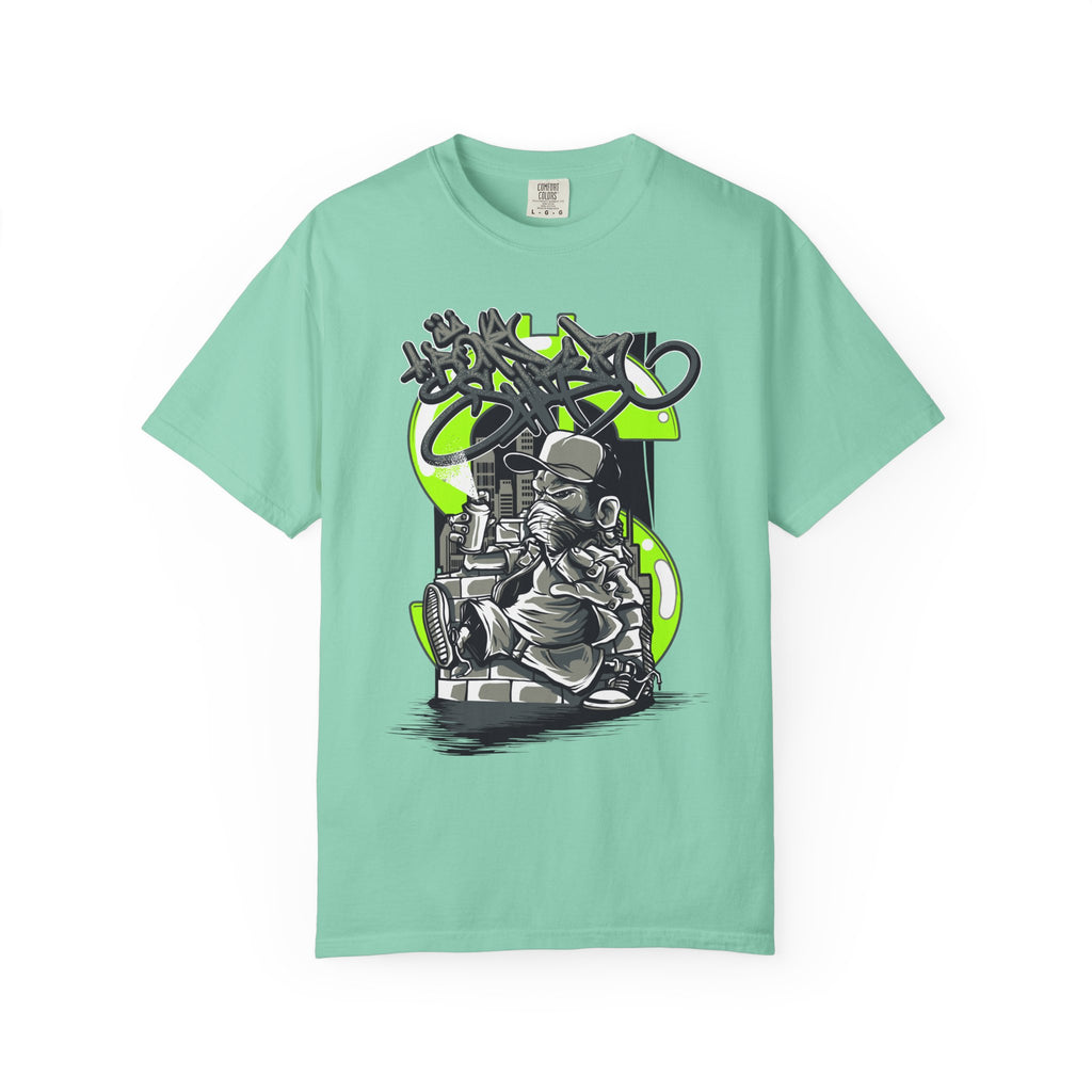 Graffiti DJ T-Shirt – Urban Streetwear Tee with Turntable Artist Graphic