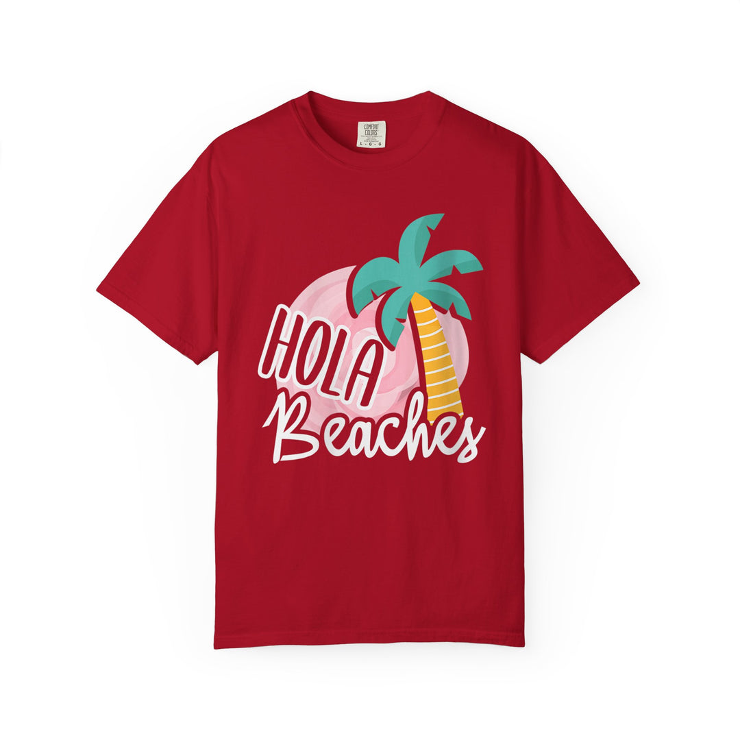 Hola Beaches T-Shirt – Retro Palm Beach Tee