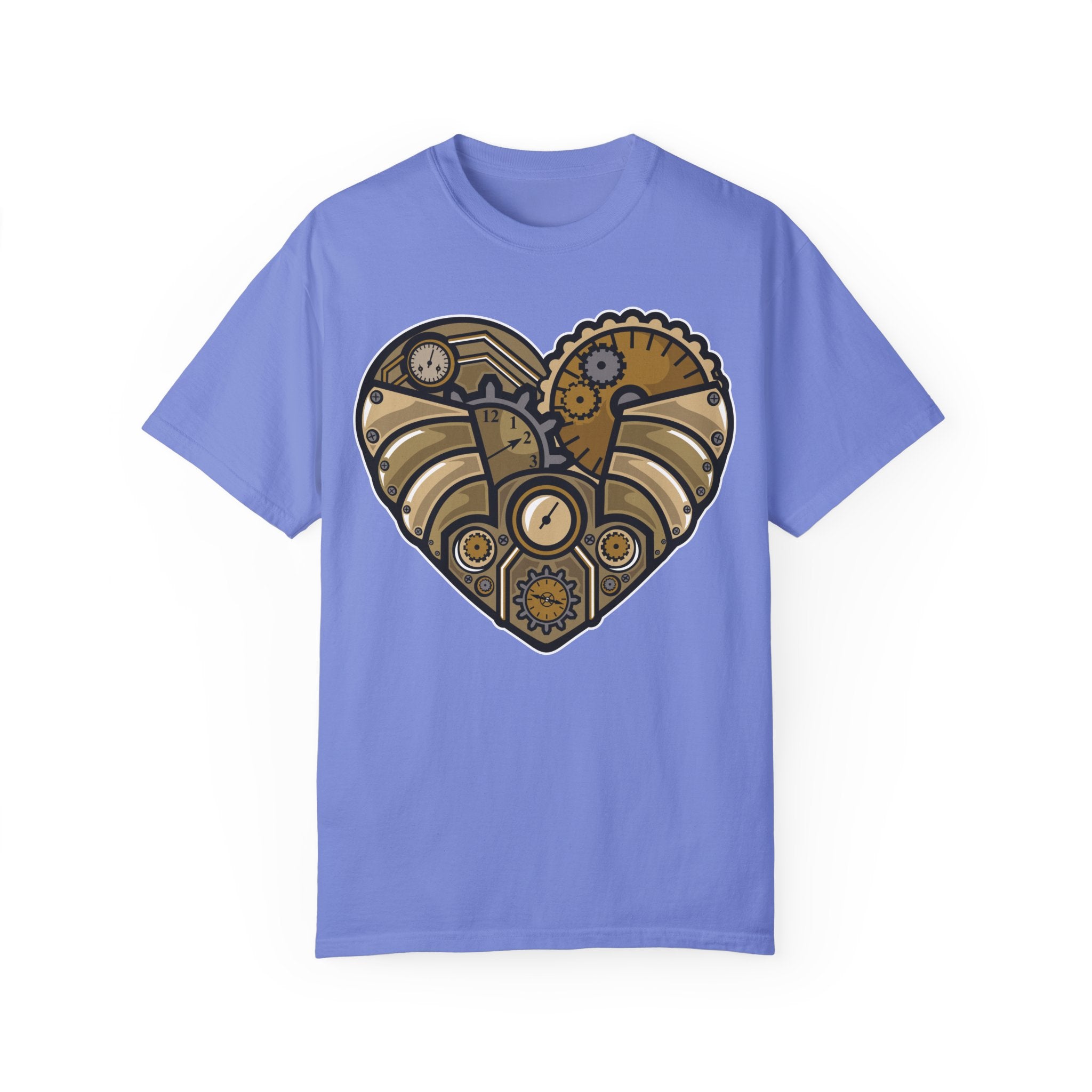 BraggerSwine Unisex Garment-Dyed T-Shirt - Steam Punk Heart