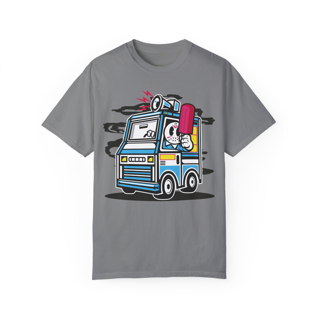 BraggerSwine Unisex Garment-Dyed T-Shirt - Serial Killer Ice Cream Truck