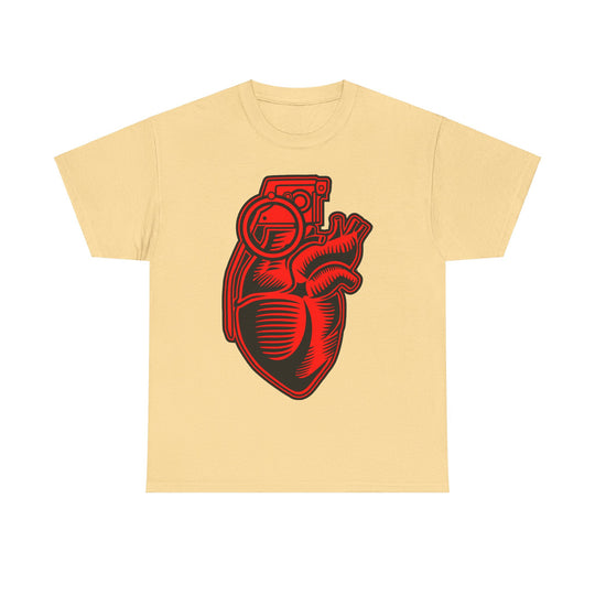 Grenade Heart Unisex Heavy Cotton Tee