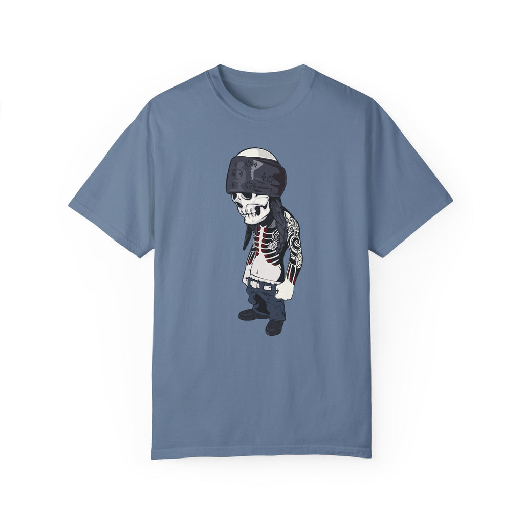 BraggerSwine Unisex Garment-Dyed T-Shirt - Skull Cholo