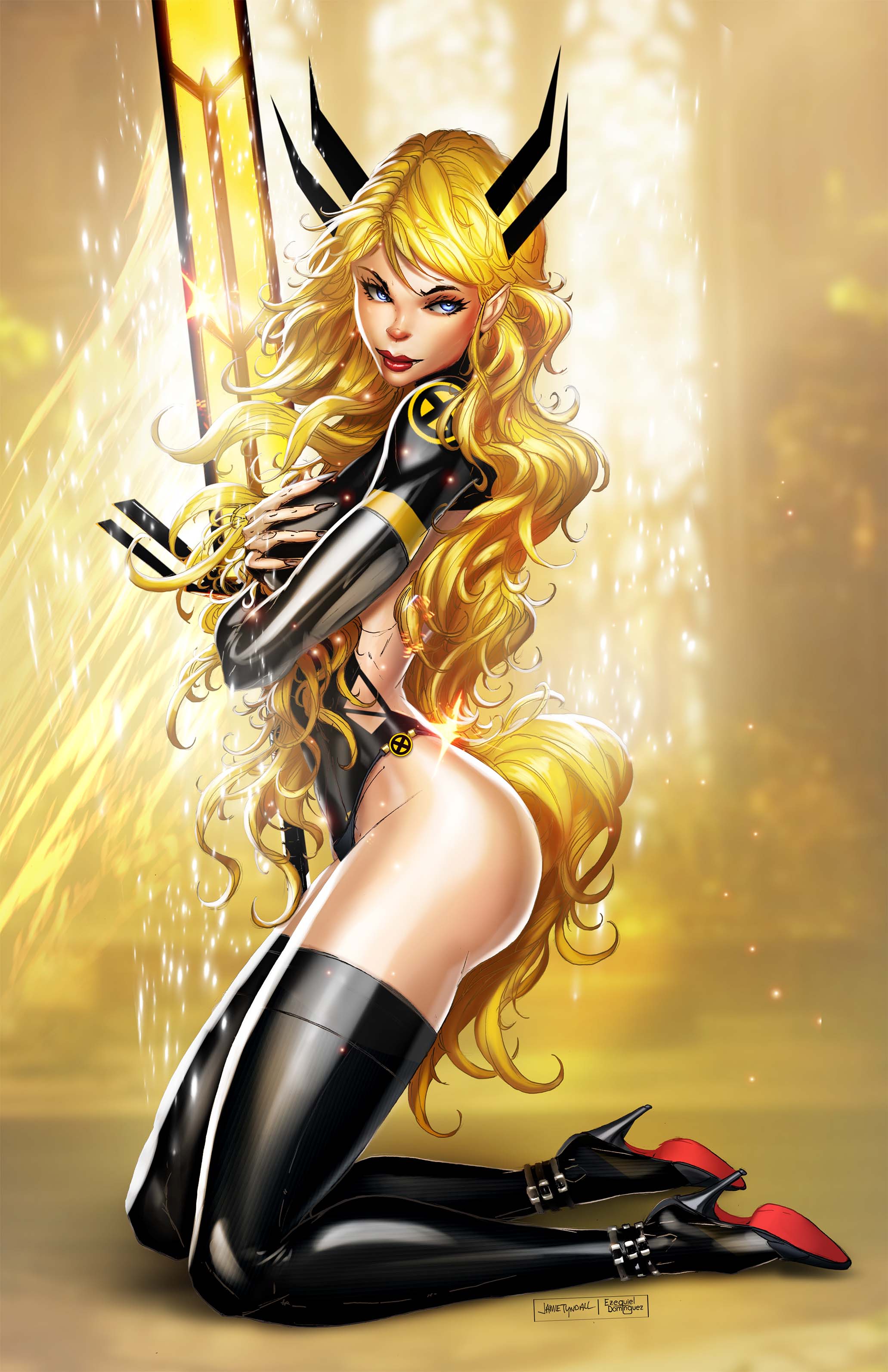 Magik Kneeling Yellow Print