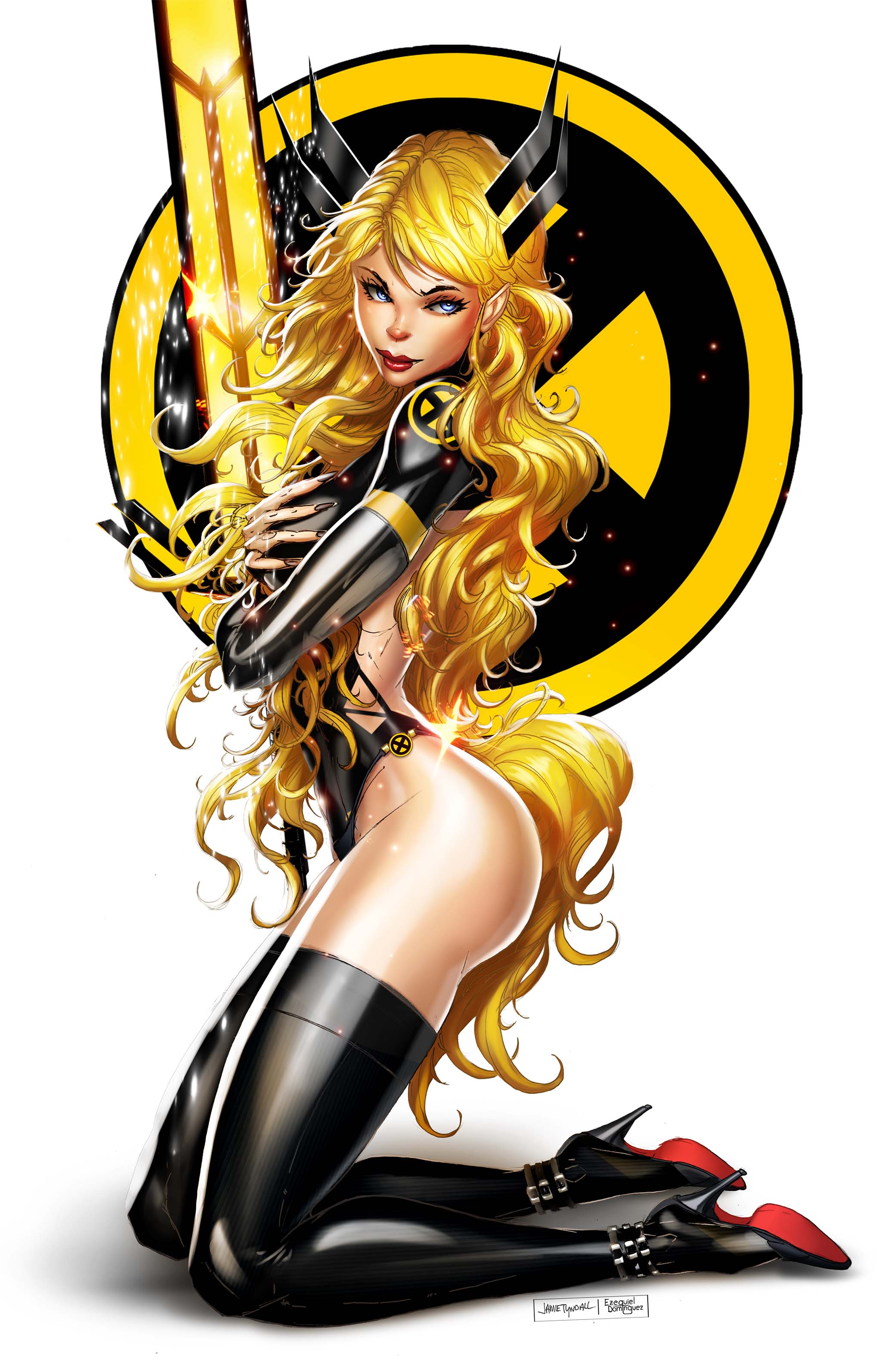 Magik Kneeling White Print