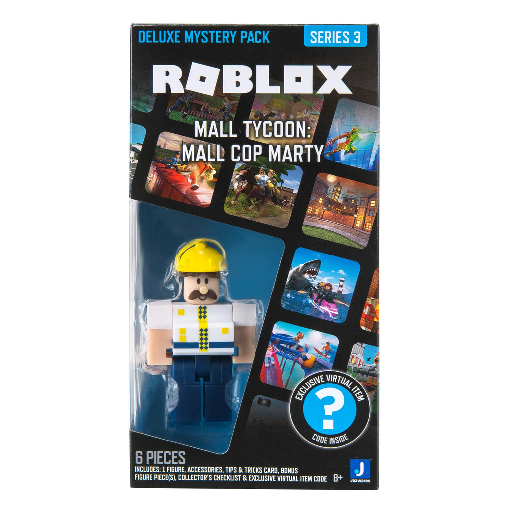 Roblox Deluxe Mystery Pack Series 3 Mall Cop Marty | Virtual Item Code Included