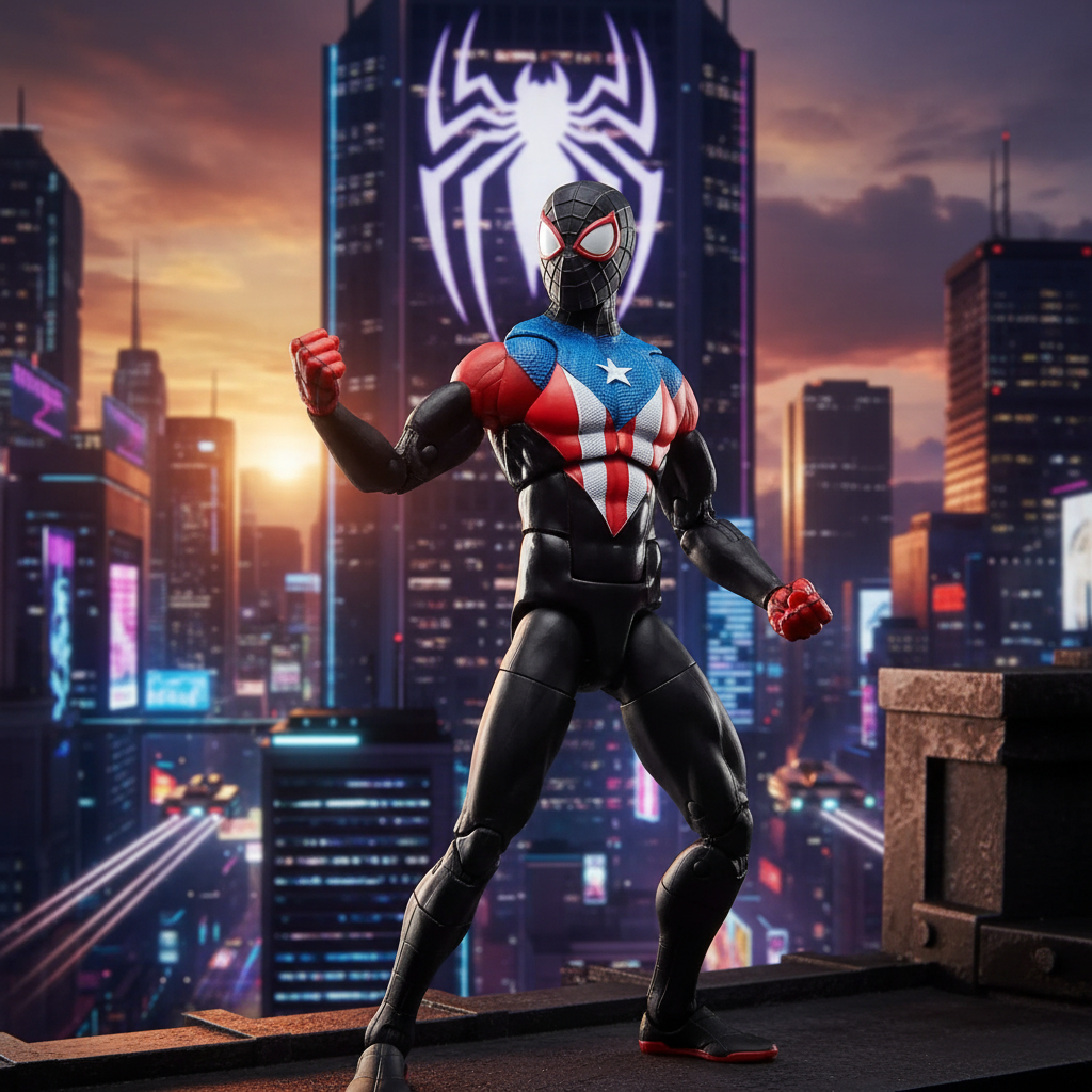 Spider-Man Marvel Legends Series GameVerse Miles Morales Boricua Suit 6-Inch Action Figure