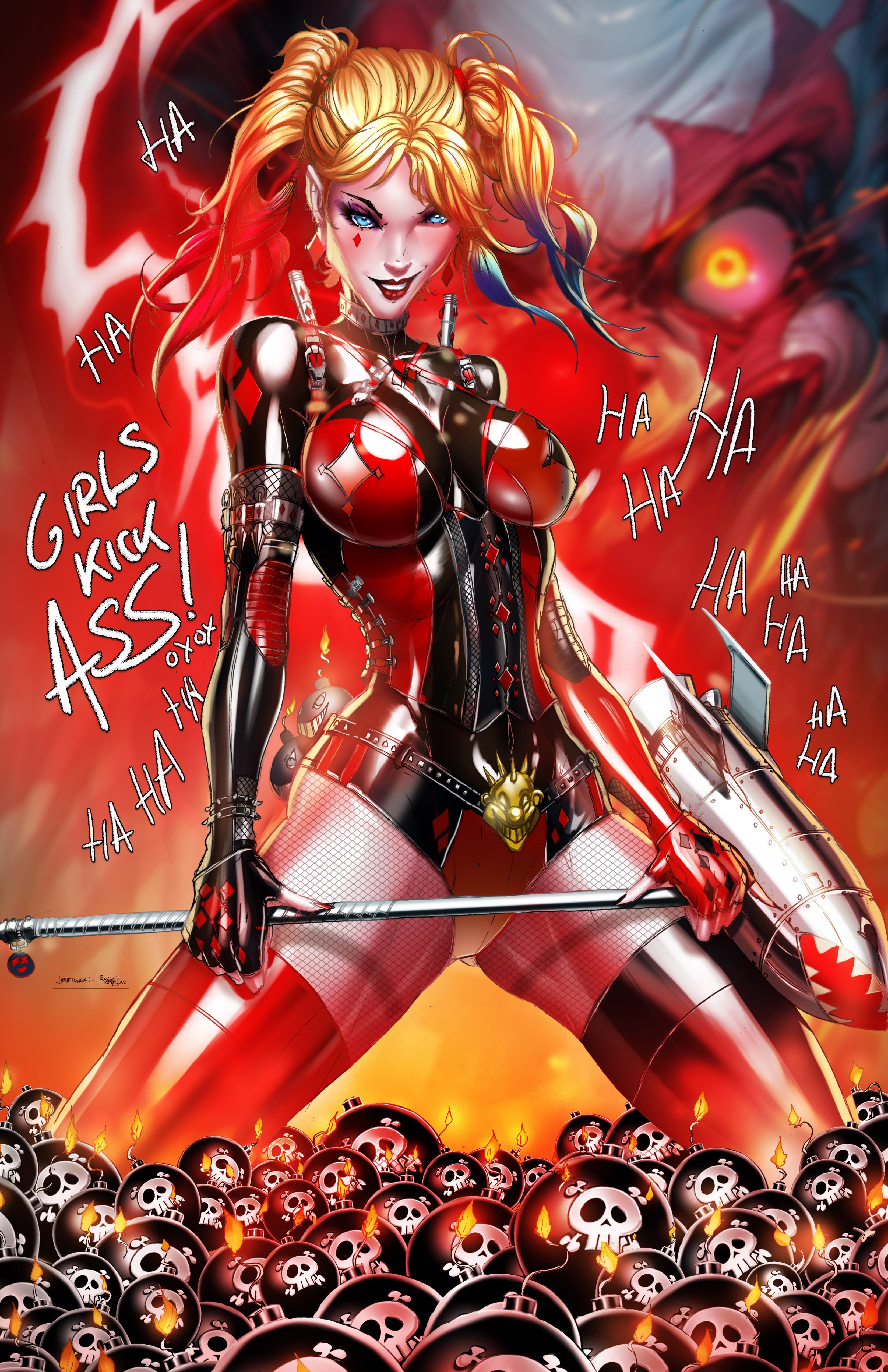 Harley Bombs and Hammer Print
