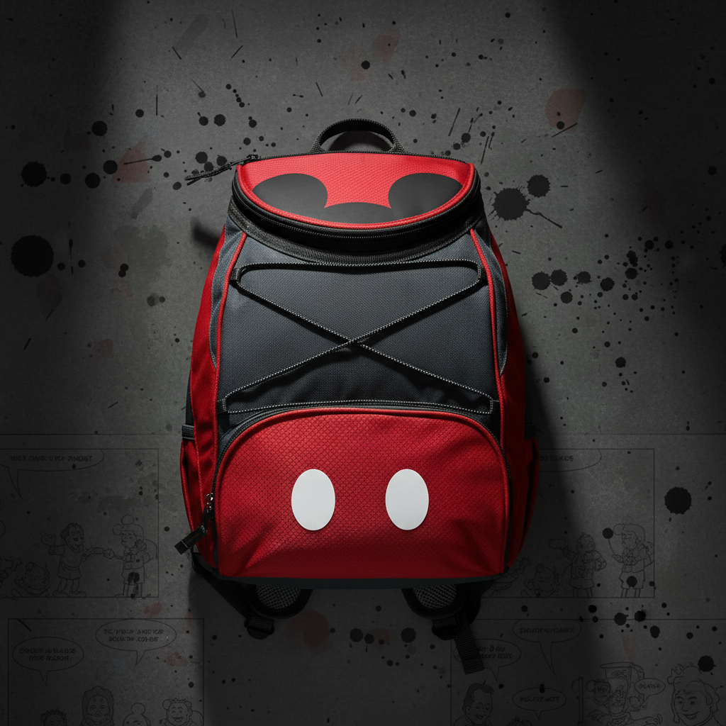 ONIVA Disney Mickey Mouse PTX Insulated Backpack Cooler Red with Gray Accents | Portable Cooler