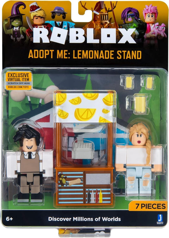 Roblox Adopt Me: Lemonade Stand Includes Exclusive Virtual Item 7 Pieces Figures