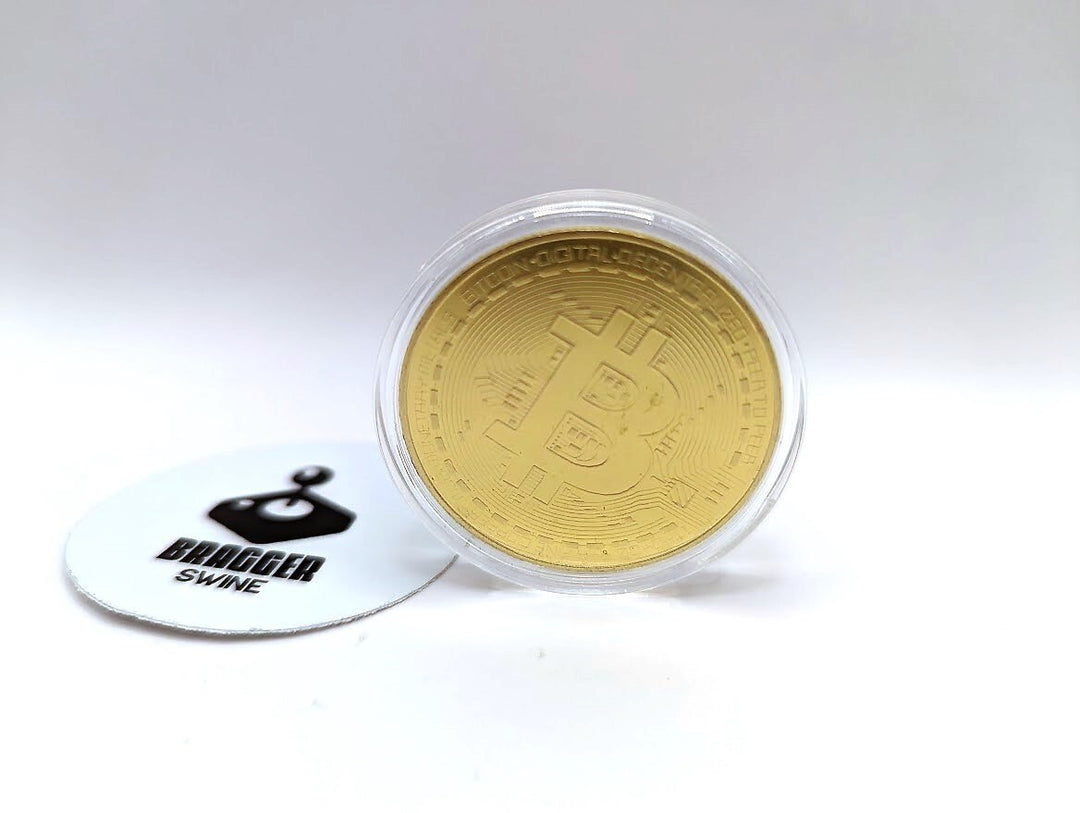 Bitcoin Commemorative Coin: Collectible with Display Case (BTC)