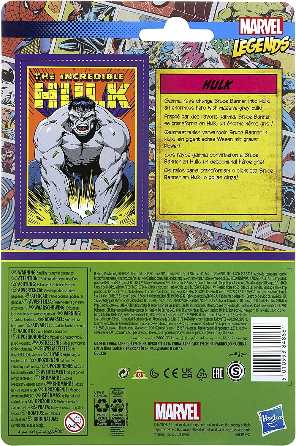 Marvel Legends The Incredible Hulk Kenner Grey 4" Action Figure