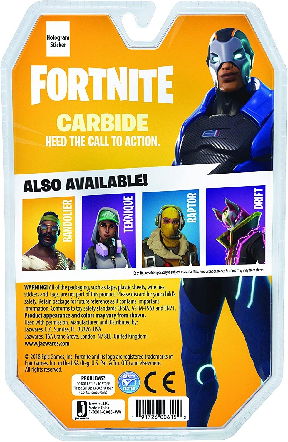 Fortnite Solo Mode Core 4" Action Figure Pack, Carbide Online Game Fortnite
