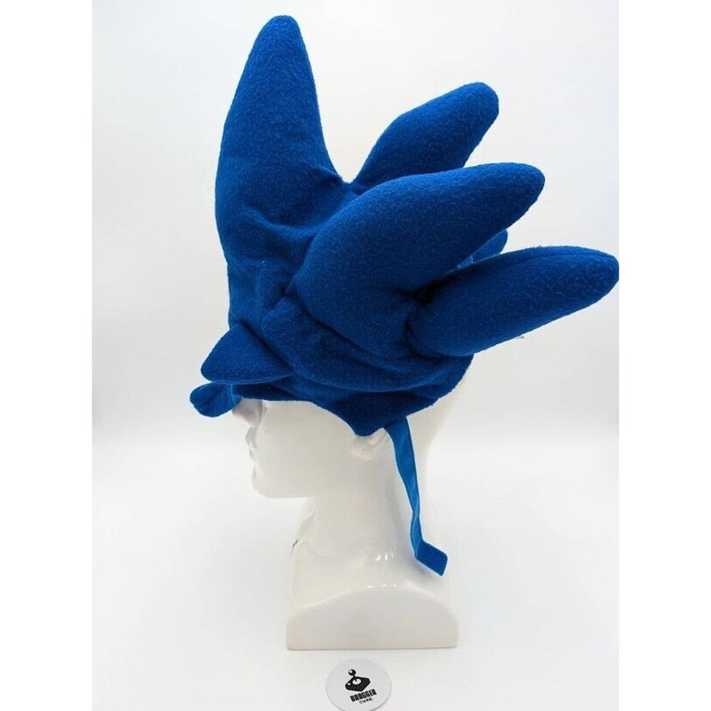 New SEGA Sonic The Hedgehog Fleece Cap Cosplay Costume Adult Hat Blue
