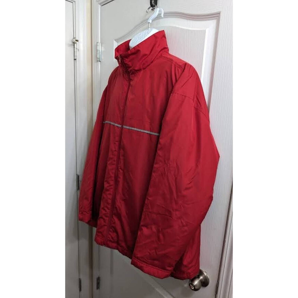 Men's Racer Porspirit New Englander Rain & Windbreaker Zip Jacket Red Size XXL