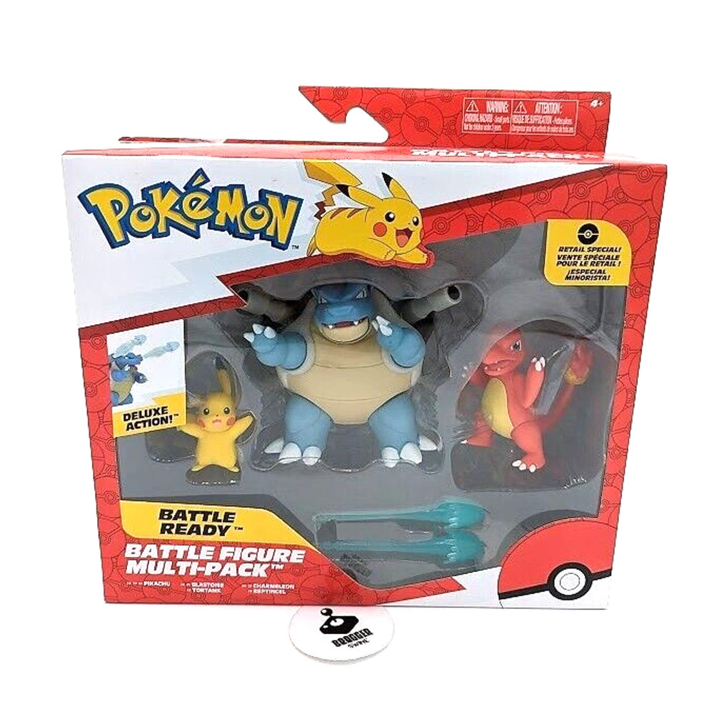 Pokémon Battle Figure Multi-Pack 3-inch (Pikachu, Blastoise, Charmeleon)