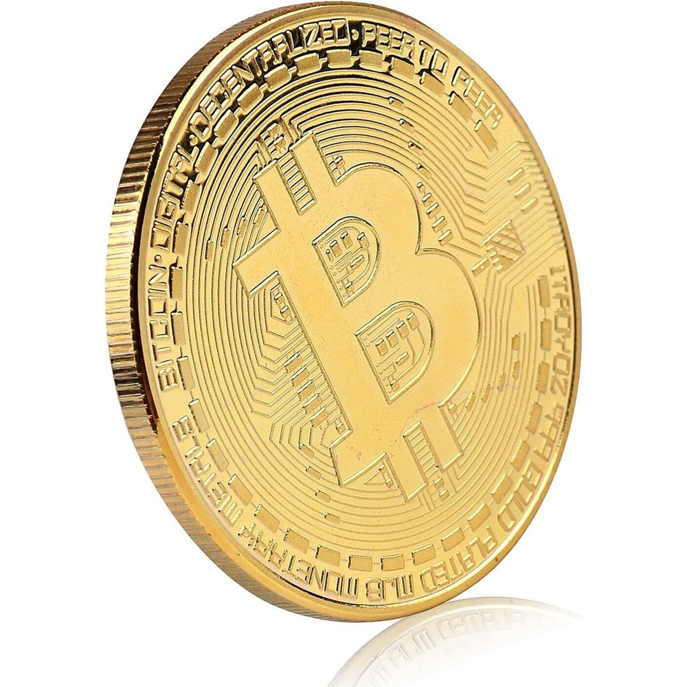 Bitcoin Commemorative Coin Gold Plated Limited Edition Coin With Case BTC