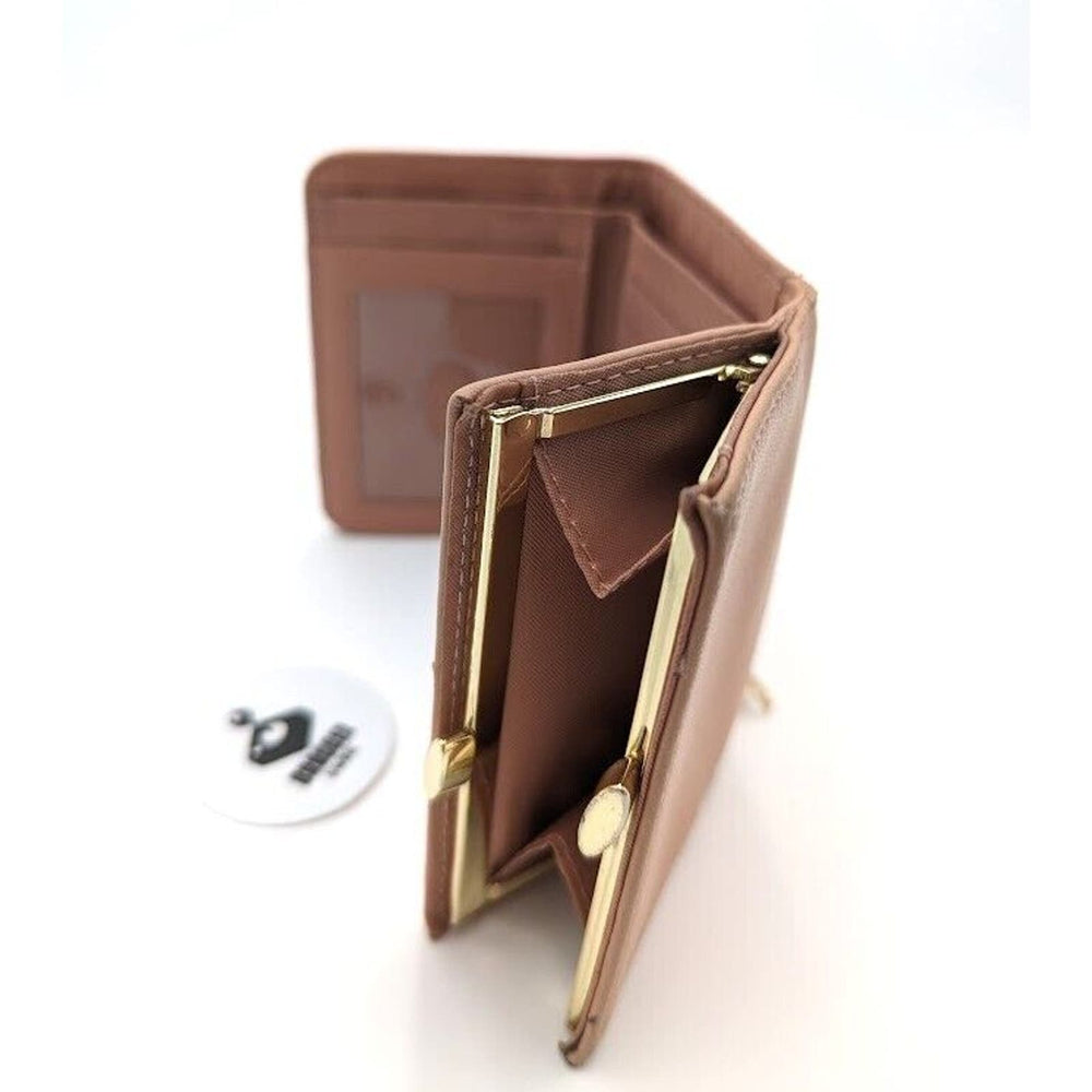 Small Wallet For Women Trifold Compact Coin Pocket Card Organizer Purse