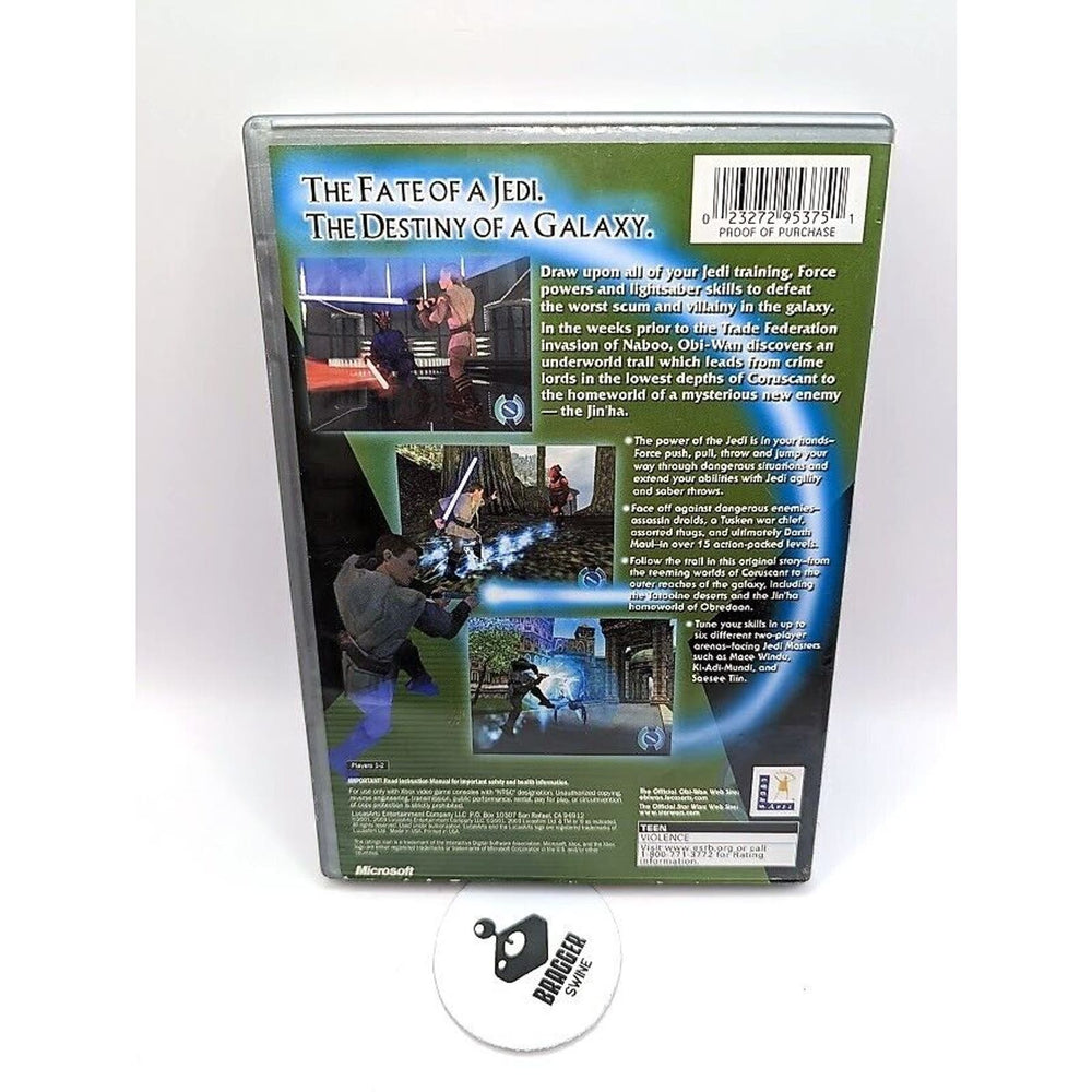 Star Wars: Obi-Wan (Microsoft Xbox, 2001) Platinum Hits Complete Manual