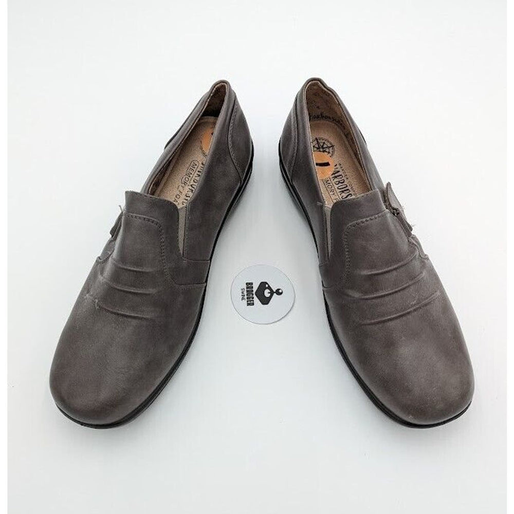 Harborsides Women's Comfort Memory Foam Flat Shoes Size 7 Grey Slip On