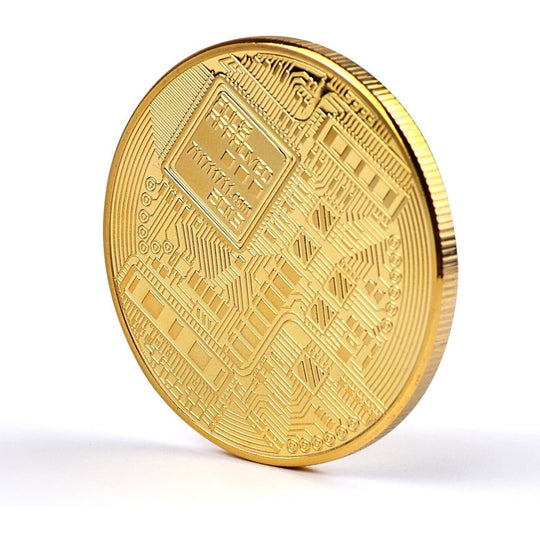 Bitcoin Commemorative Coin Gold Plated Limited Edition Coin With Case BTC